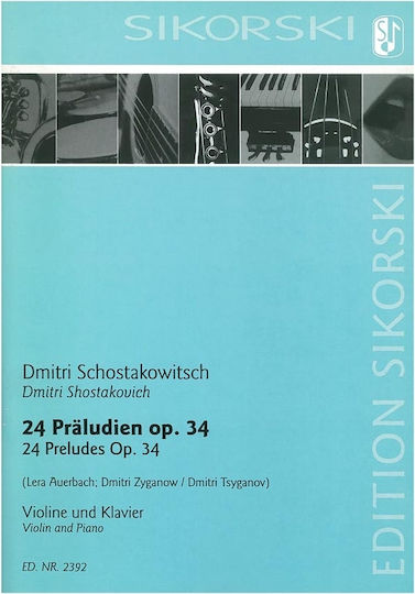 Sikorski Shostakovich 24 Preludes für Geige