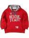 Kids Sweatshirt with Hood and Pockets Red Fleece Hooded Sweatshirt
