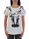 Potter Druck Legs Damen T-Shirt Weiß