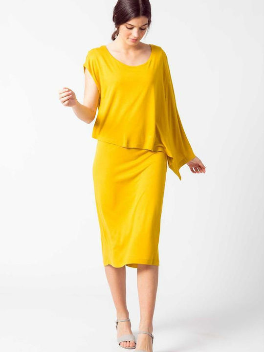 Skfk Gartze Midi Dress Yellow