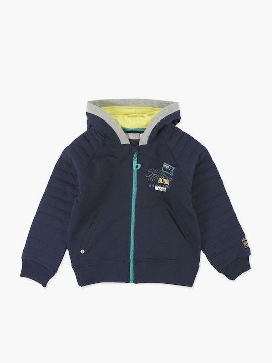 Boboli Kids Cardigan with Hood Blue Φόρμας