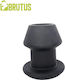 Brutus Gobbler Silikon Tunnel Anal Plug Mittel Schwarze