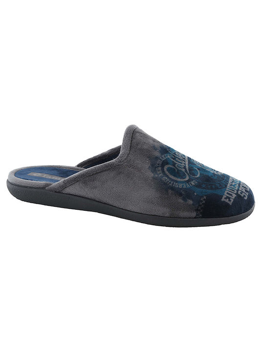 FAME Men's Printed Slippers Blue