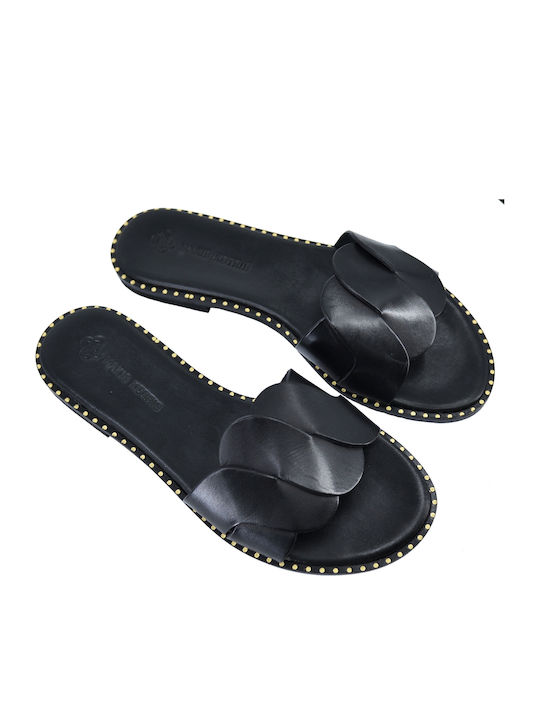 Sandale Casual Damă Din Piele Negre