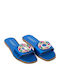 Women's Flat Sandals in Blue Color
