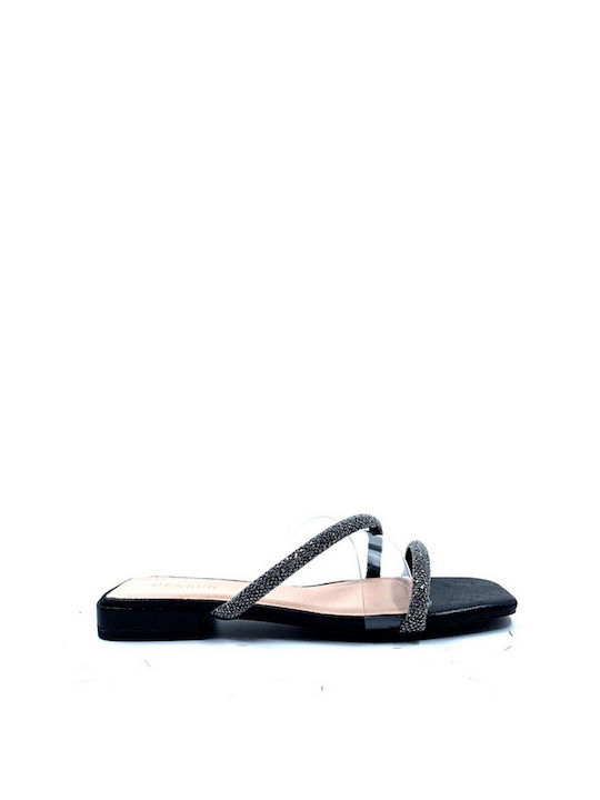 Menbur Women's Flat Sandals in Black Color