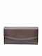 Large Leather Women's Wallet Classic Brown