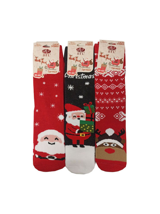Join Γυναικείες Χριστουγεννιάτικες Κάλτσες Πολύχρωμες 3Pack