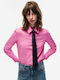 Lumina Women's Monochrome Long Sleeve Shirt Pink