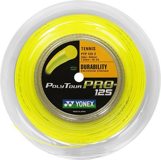 Yonex Tennis-Saiten Gelb 200m, Ø1.25mm