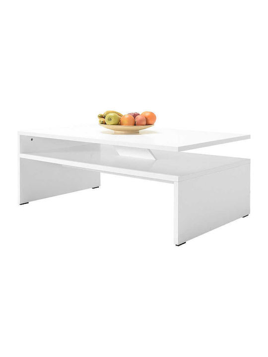 Rechteckig Couchtisch Weiß L110xB65xH42cm