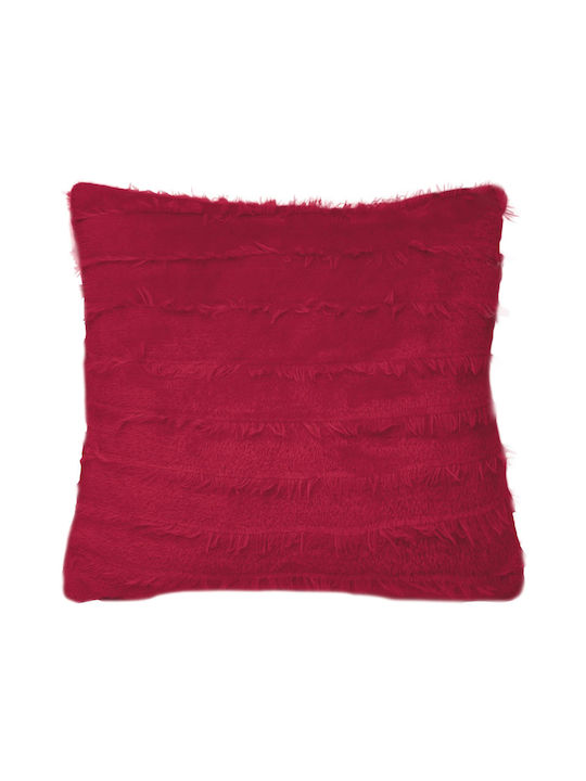 Amo La Casa Velvet Burgundy Sofa Cushion 40x40cm