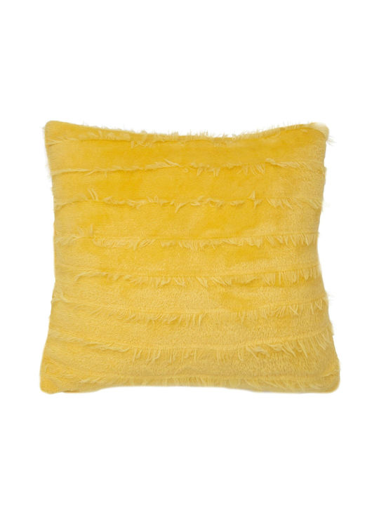 Amo La Casa Velvet Yellow Sofa Cushion 40x40cm