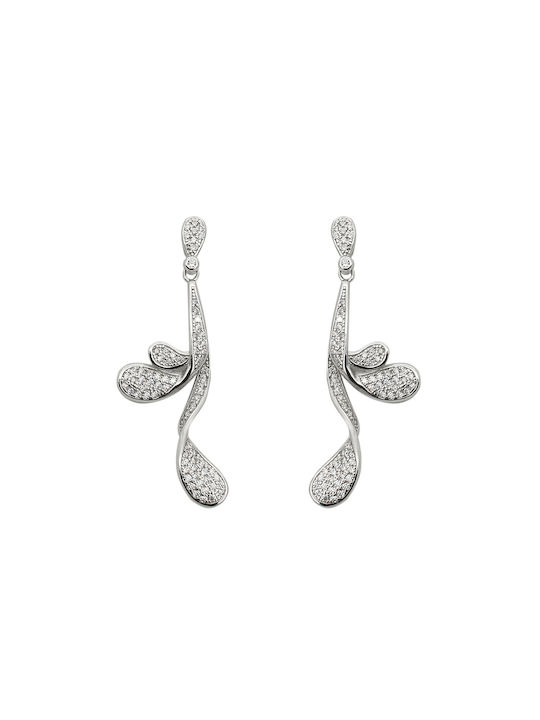 Majestic Earrings Dangling made of Silver Gold Plated