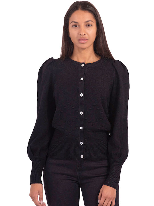 Byoung Women's Knitted Cardigan with Buttons Black