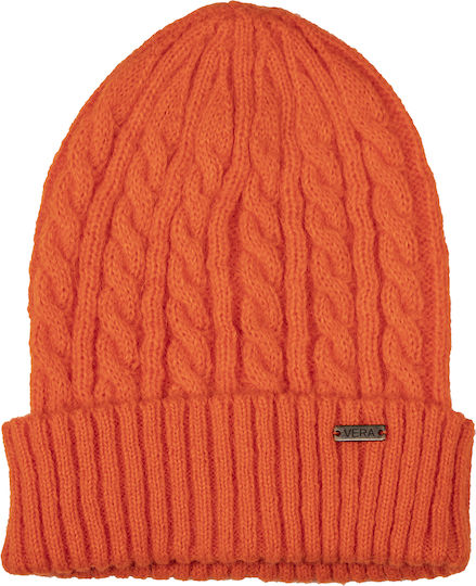 Knitted Beanie Cap Orange