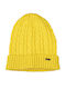 Beanie Γυναικείος Σκούφος Πλεκτός σε Κίτρινο χρώμα