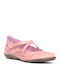 Lederne Damen Ballerinas in Rosa Farbe