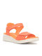 Damenplattformen Orange