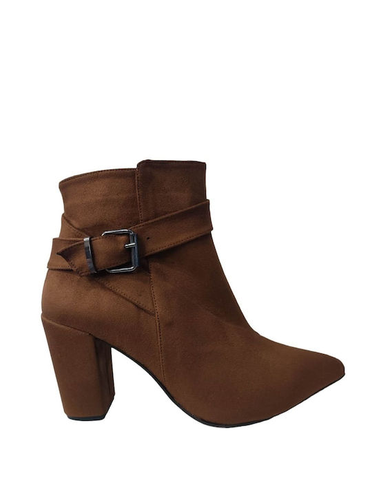 Stefania Women's Suede Boots Tabac Brown