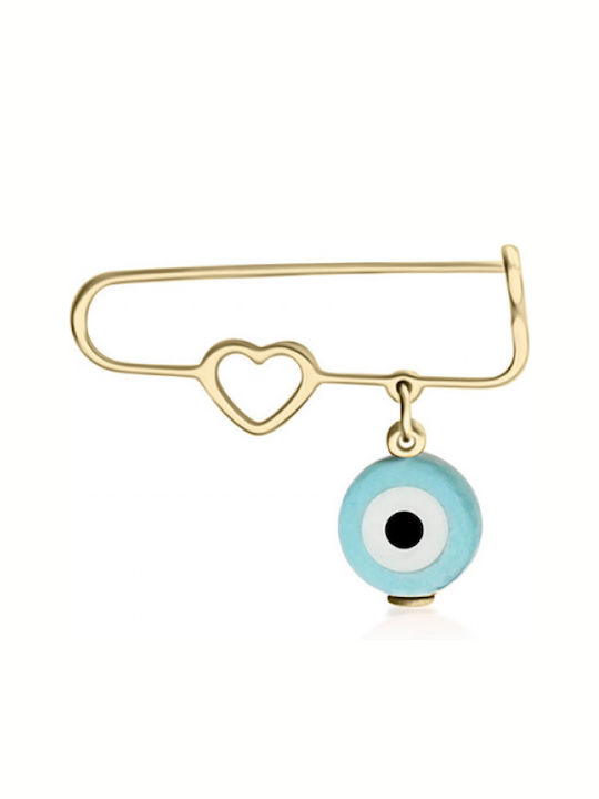 Ekan Child Safety Pin made of Gold 14K for Girl