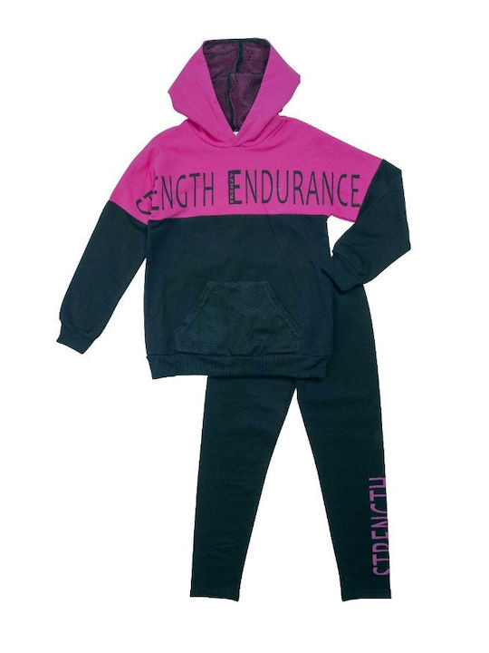 Kids Sweatpants Set Fuchsia 2pcs