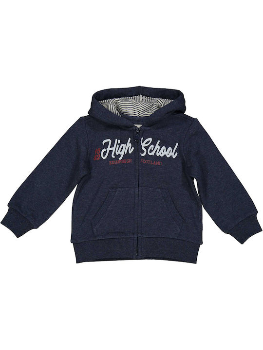 Birba Trybeyond Kids Sweatshirt Cardigan with Hood Navy Blue