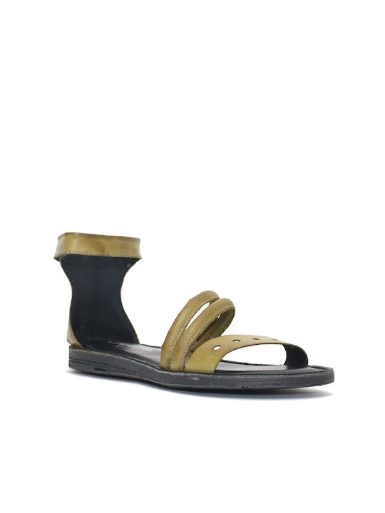 Chacal Leather Women's Sandals Green