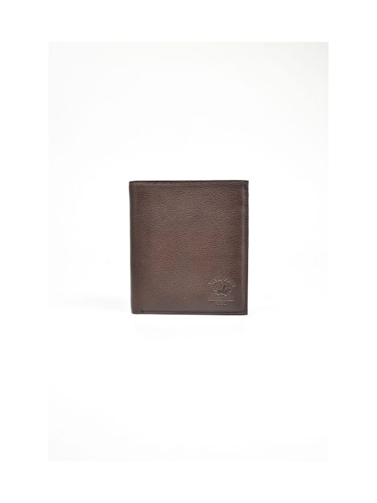 David Polo Men's Leather Card Wallet Brown