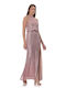 Farmaki Καλοκαιρινό Maxi Φόρεμα για Γάμο / Βάπτιση Ροζ