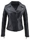 Piele Jachetă de femei Biker Jacket Negru