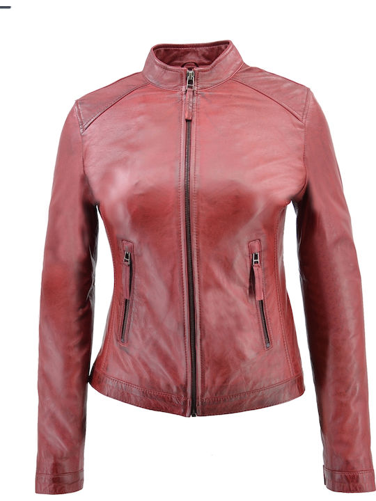 Dermatina 100 Damen Bikerjacke Rot