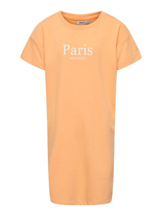 Children's Dress Short Sleeve Orange