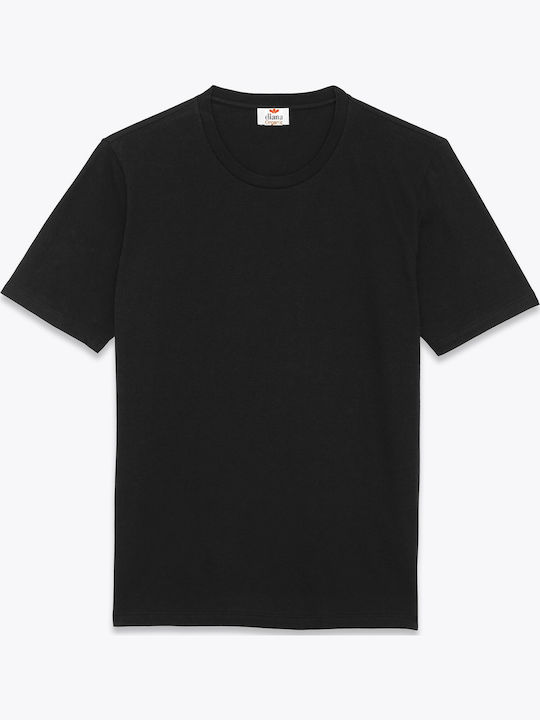 Men's Undershirt Short-sleeved in Black Color