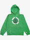 Kids Cardigan Cotton with Hood Green