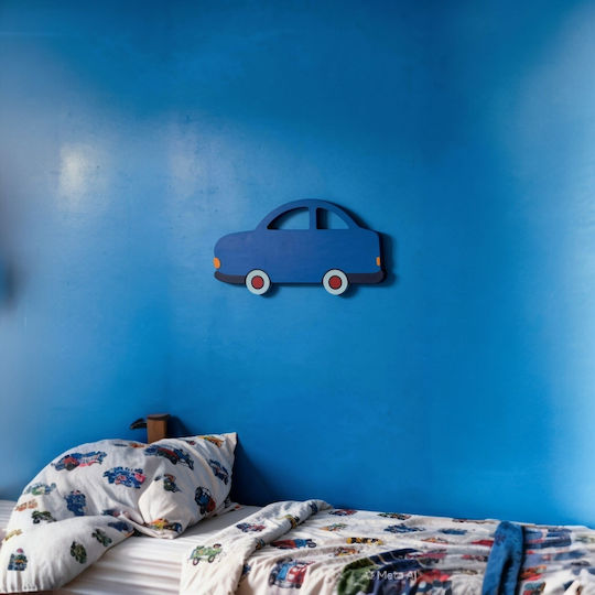 Oxygen Kids Decorative Hanging Blue made of Wood 35x15x15εκ.
