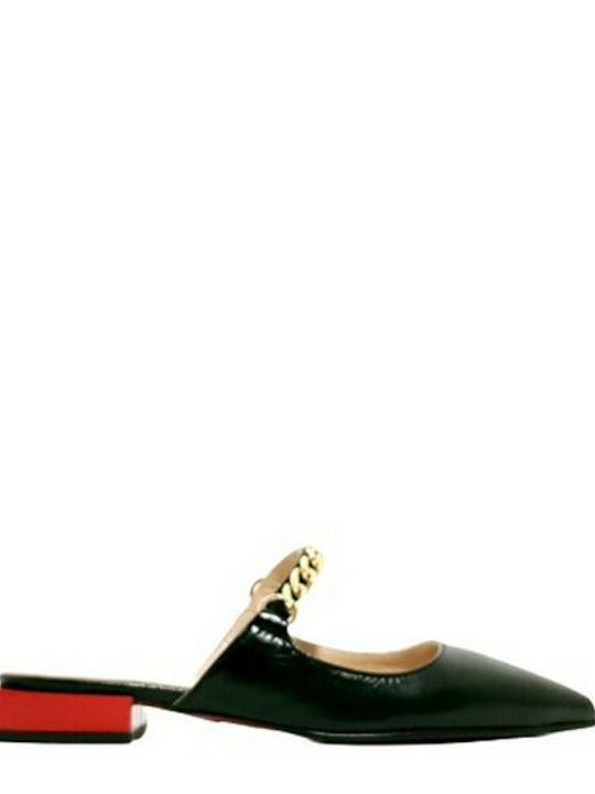 Wall Street Chunky Heel Mules Black