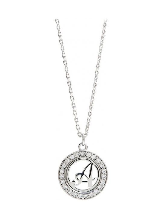 Personal Jewel Halskette Monogramm aus Silber mit Zirkonia