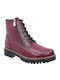 Ghete Damă de Piele Burgundy