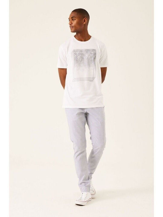 Garcia Jeans Herren T-Shirt Kurzarm Weiß