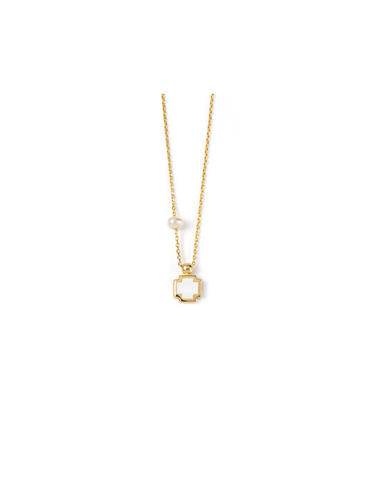 George Art Jewels Χρυσός Σταυρός Με Αλυσίδα 14K