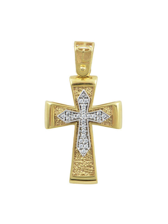 Savvidis Gold Kreuz 14K mit Kette