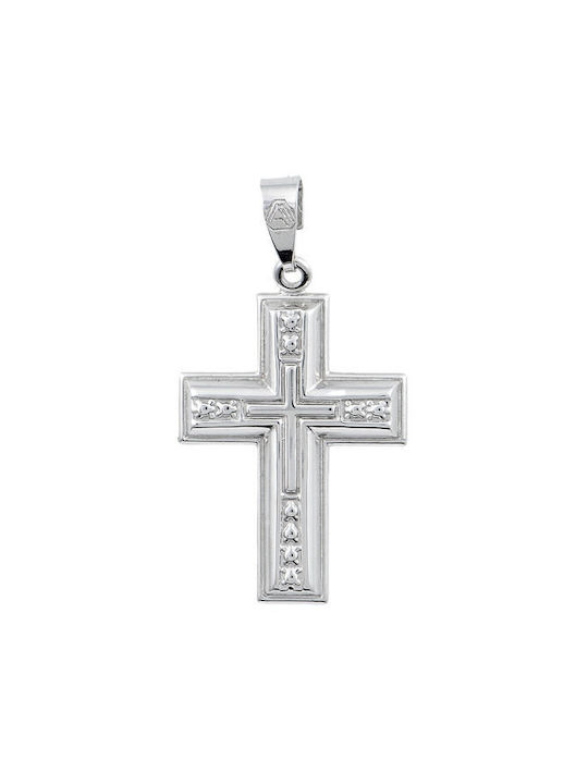 Savvidis Weißgold Kreuz 9K mit Kette