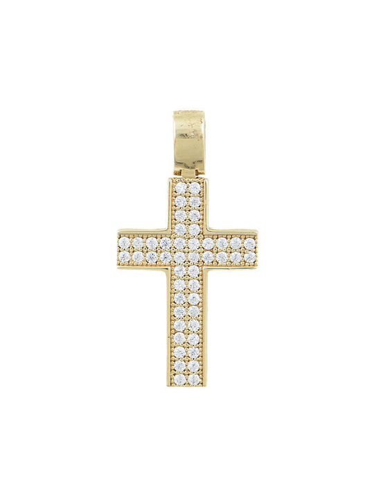 Savvidis Gold Kreuz 14K mit Kette