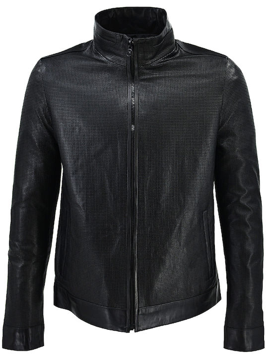 Leather Winter Jacket Black