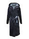 Mouton Women's Gray Coat with Hood