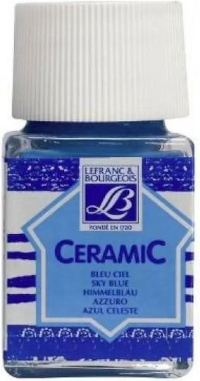 Lefranc Bourgeois Handwerkliche Farbe Blau Für Porzellan 50ml