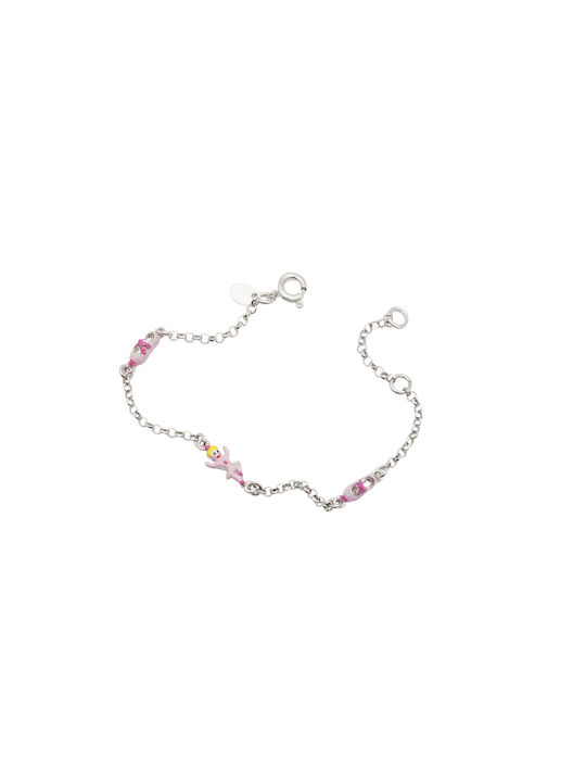 Woofie Kids Silver Chain Bracelet with Figure for Girl