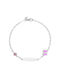 Ioannis Κόσμημα Kids Silver ID Bracelet with Butterfly for Girl