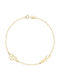 Eforo Kids Bracelet Chain from Gold 9K with Figure